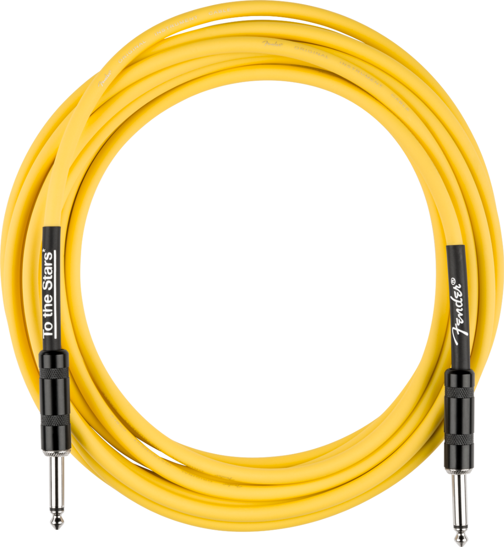 Genuine Fender Tom DeLonge 10' To The Stars Instrument/Guitar Cable, Yellow
