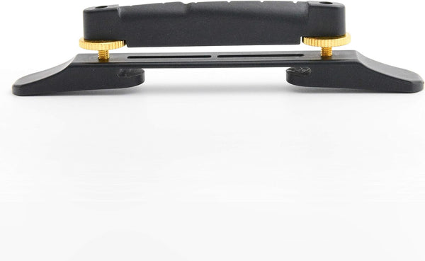 Graph Tech ResoMax Archtop Jazz Bridge - Black, Standard Profile, Gold Screws