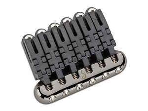 Schaller Germany Hannes 6-String Guitar Bridge - RUTHENIUM, 12010600