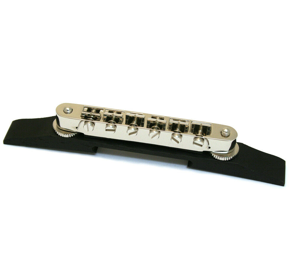 Genuine Gretsch Nickel-Ebony Adjusto-Matic II AOM Guitar Bridge 006-0884-000