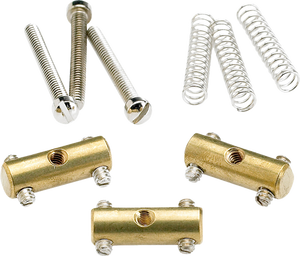 Genuine Fender Vintage Brass Telecaster Tele Bridge Saddles - 3 Saddles w/Screws
