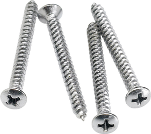 Genuine Fender Guitar CHROME Neck Mounting Screws - Package of 4
