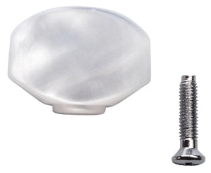 Set of (6) Hipshot D07 HEX Plastic Guitar Tuner Buttons w/ Screws, Pearl, 6B1HEX-P