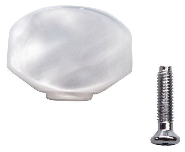 Set of (6) Hipshot D07 HEX Plastic Guitar Tuner Buttons w/ Screws, Pearl, 6B1HEX-P