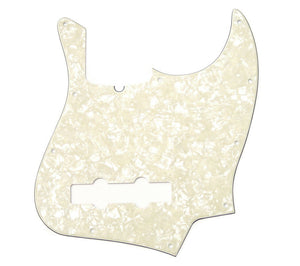 Genuine Fender Standard Jazz/J-Bass WHITE PEARL MOTO 10-Hole, 4-Ply Pickguard