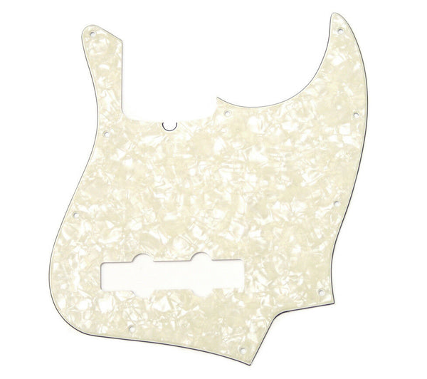 Genuine Fender Standard Jazz/J-Bass WHITE PEARL MOTO 10-Hole, 4-Ply Pickguard