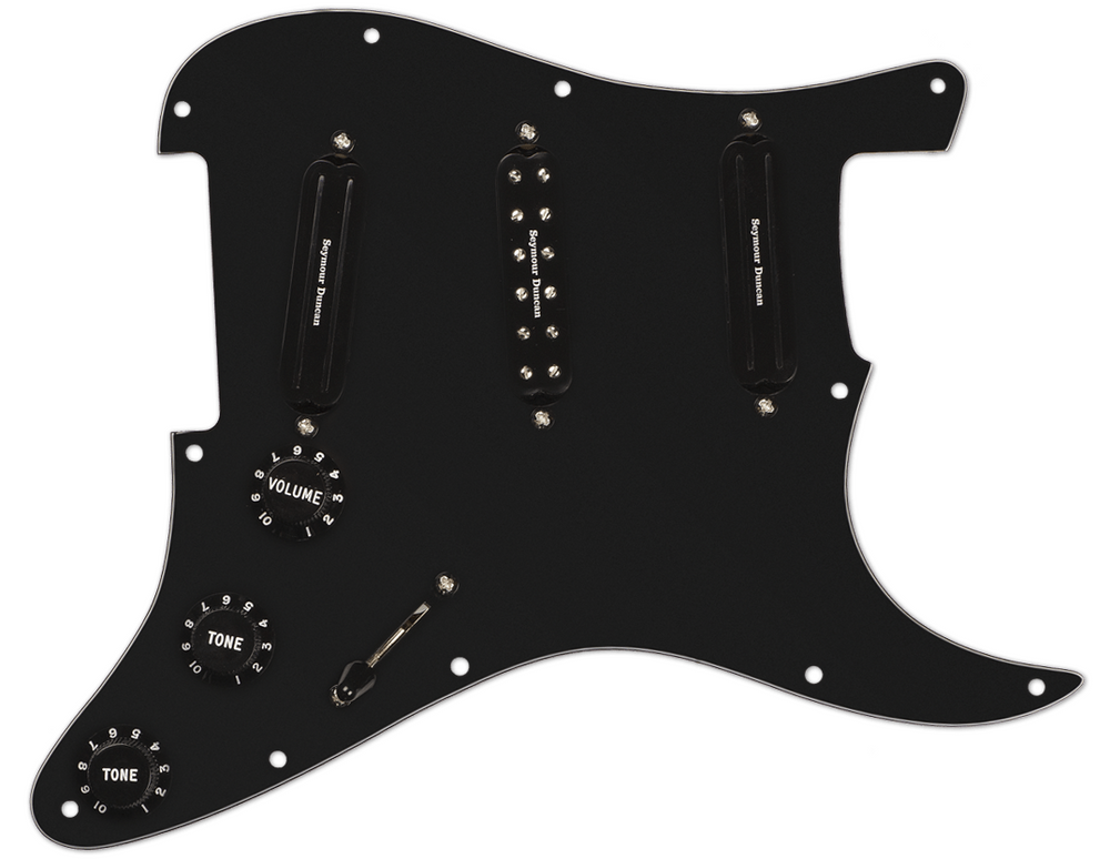 SEYMOUR DUNCAN Dave Murray Signature Prewired/Loaded BLACK Pickguard for Strat