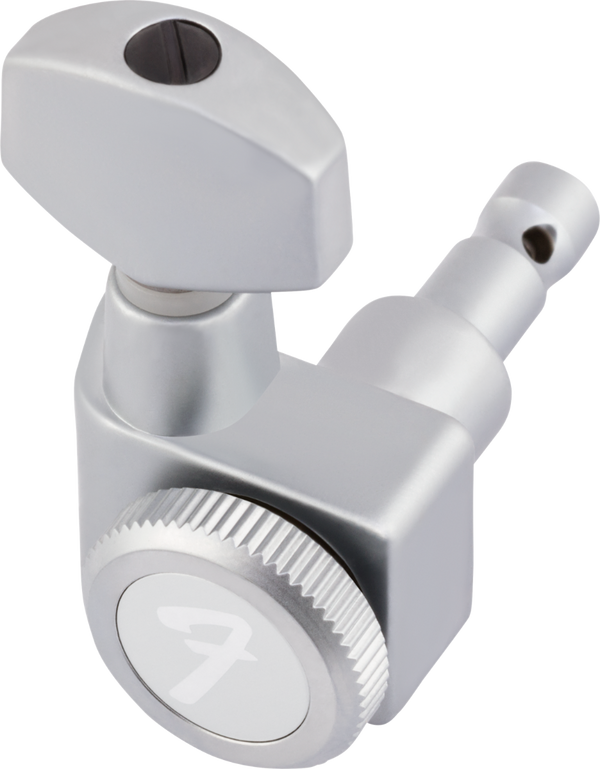 Genuine Fender Locking 2-pin F Strat/Tele Tuners Machines BRUSHED CHROME