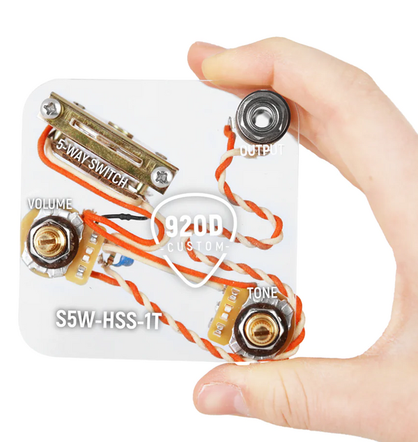 920D Custom S5W-HSS-1T Single-Tone 5-Way Wiring Harness for Strat