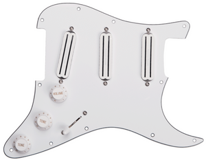 SEYMOUR DUNCAN Triple Rails Loaded/Prewired WHITE Pickguard for Strat