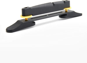 Graph Tech ResoMax Archtop Jazz Bridge - Black, Standard Profile, Gold Screws