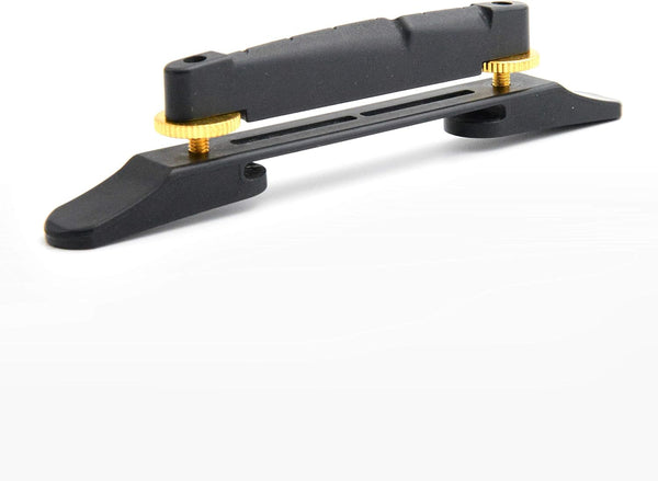 Graph Tech ResoMax Archtop Jazz Bridge - Black, Standard Profile, Gold Screws