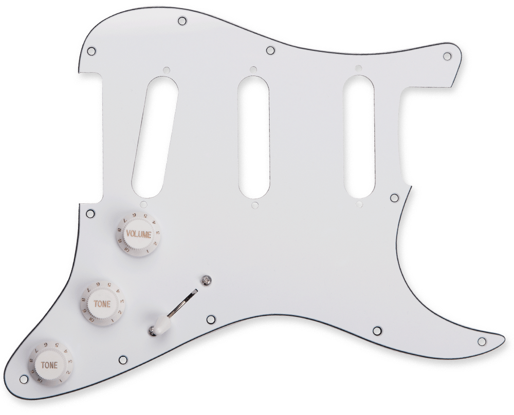 SEYMOUR DUNCAN BYOP Bring Your Own Pickups Prewired WHITE Pickguard for Strat