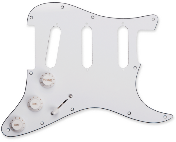 SEYMOUR DUNCAN BYOP Bring Your Own Pickups Prewired WHITE Pickguard for Strat