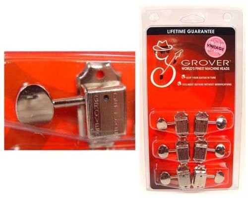 Grover 133N Deluxe 3 Per Side Guitar Tuners - Nickel