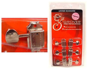 Grover 133N Deluxe 3 Per Side Guitar Tuners - Nickel