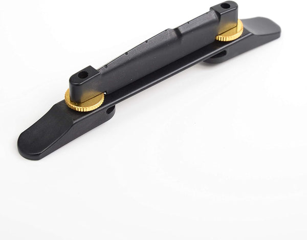 Graph Tech ResoMax Archtop Jazz Bridge - Black, Standard Profile, Gold Screws