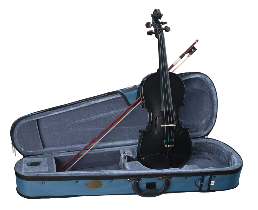 Stentor Harlequin Series 3/4 Size Violin Outfit with Case - Black