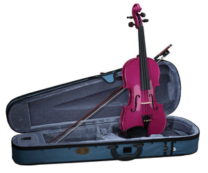 Stentor Harlequin Series 3/4 Size Violin Outfit with Case - Raspberry Pink
