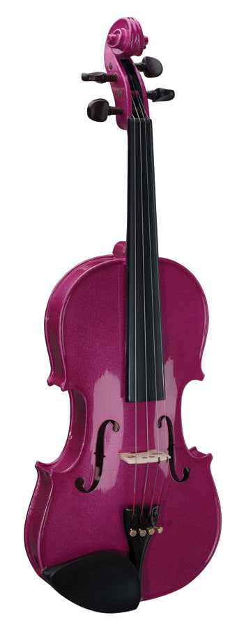 Stentor Harlequin Series 1/2 Half Size Violin Outfit with Case - Raspberry Pink