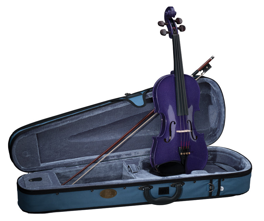 Stentor Harlequin Series 3/4 Size Violin Outfit with Case - Deep Purple