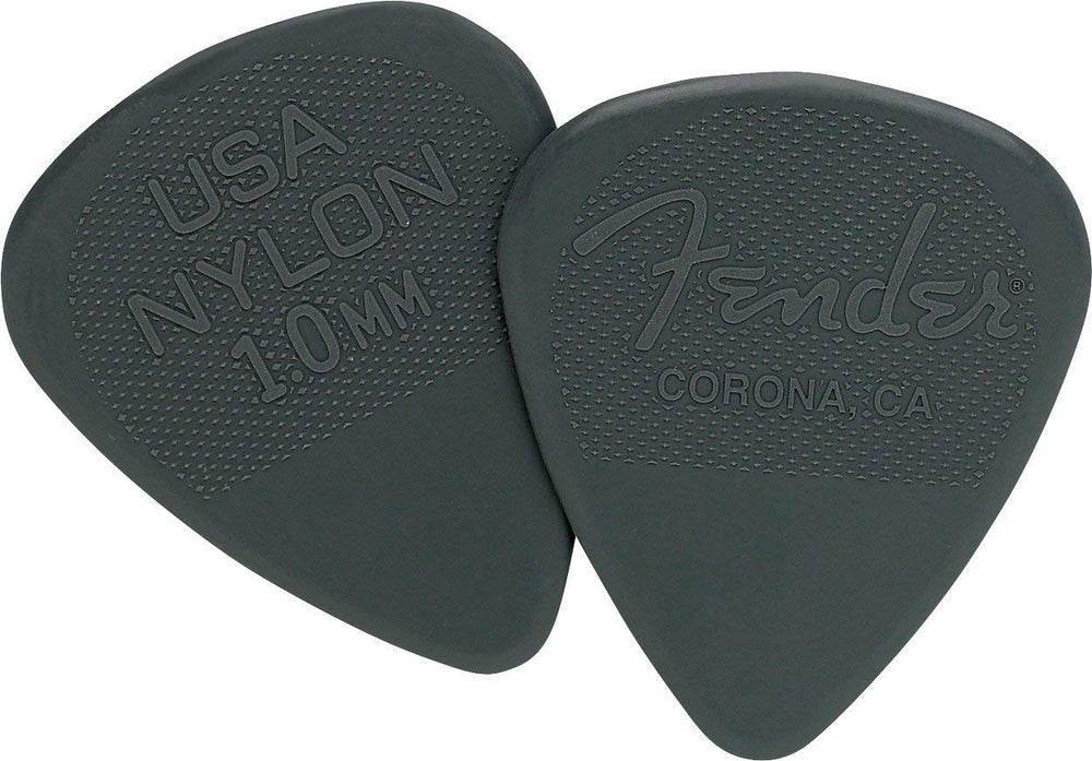 Genuine Fender Nylon Guitar Picks (12 Pack/Dozen) - 1.00mm, Gray