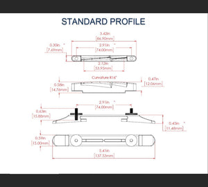 Graph Tech ResoMax Archtop Jazz Bridge - Black, Standard Profile, Nickel Screws