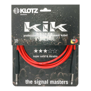 Klotz KIK Instrument Cable Durable Studio-Ready Sound  3.0m 10FT, Red