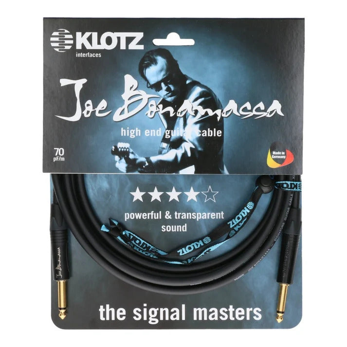 Klotz Joe Bonamassa Signature Guitar Cable, 3.0m 10FT, Black, ST-ST