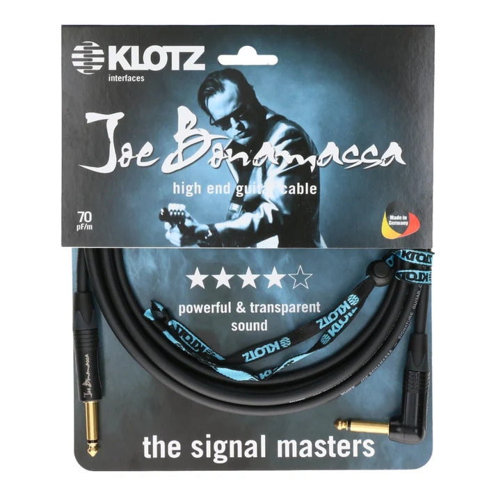 Klotz Joe Bonamassa Signature Guitar Cable, 6.0m 20FT, Black, ST-RA