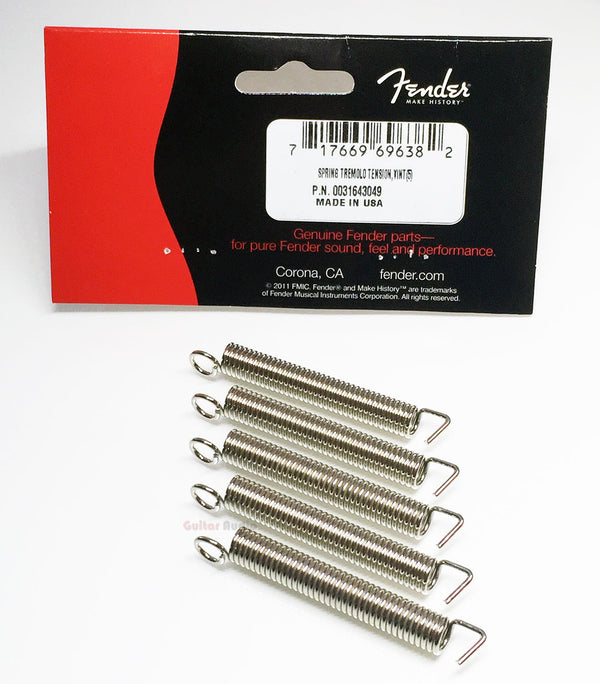 Genuine Fender (5) Nickel Vintage Tremolo Strat Guitar Bridge Tension Springs