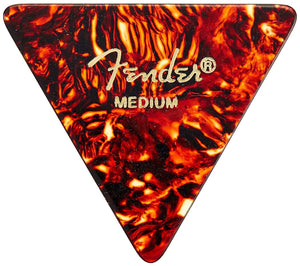 Genuine Fender 355 Shape Triangle Tortoise Shell Guitar Picks - 12-Pack - Medium