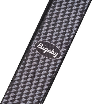 Bigsby Hounds Tooth Adjustable Guitar Strap, Black, 2" 180-2726-004