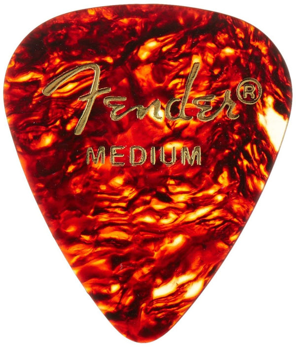 Fender 351 Shape Premium Classic Guitar Picks, MEDIUM, Tortoise Shell (12-Pack)