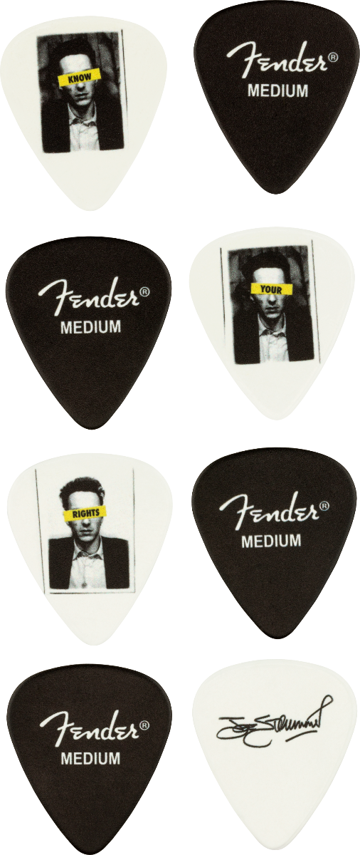 Genuine Fender Joe Strummer Collector Guitar Pick Tin, Medium (8 Picks)