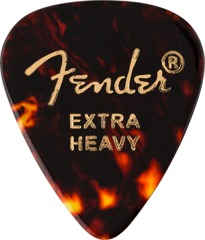 Fender 351 Premium Celluloid Guitar Picks- EXTRA HEAVY, SHELL- 12-Pack