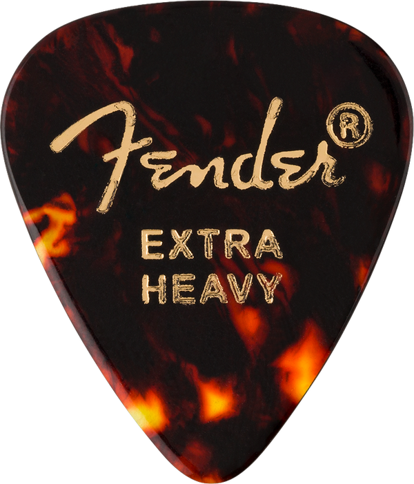 Fender 351 Premium Celluloid Guitar Picks- EXTRA HEAVY, SHELL- 12-Pack