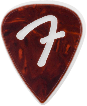 Genuine Fender F-Grip 3-Ply Guitar Picks - 351 Shape - Tortoise Shell - 3 PACK