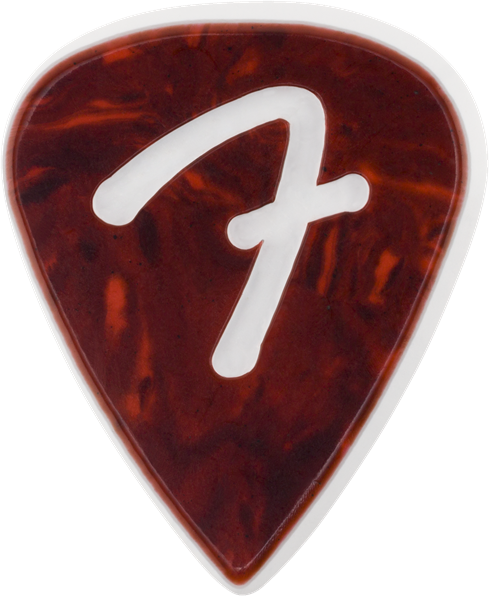 Genuine Fender F-Grip 3-Ply Guitar Picks - 351 Shape - Tortoise Shell - 3 PACK