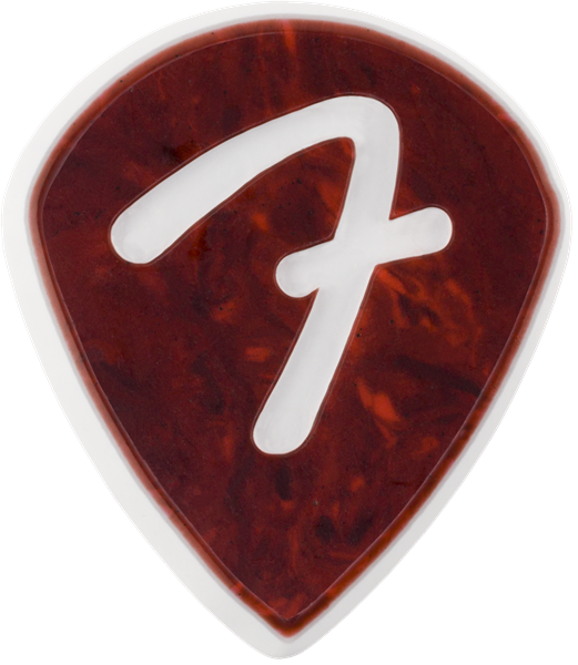 Genuine Fender F-Grip 3-Ply Guitar Picks - 551 Shape - Tortoise Shell - 3 PACK