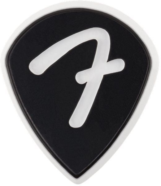 Genuine Fender F-Grip 3-Ply Guitar Picks - 551 Shape - Black - 3 PACK