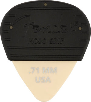 Fender MOJO GRIP Guitar Picks, Dura-Tone Delrin .71, 3-Pack WHITE