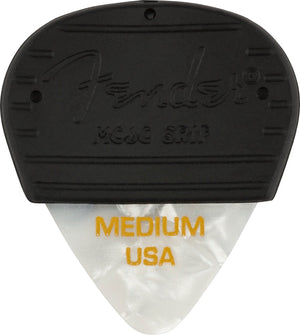 Fender MOJO GRIP Guitar Picks, Celluloid, MEDIUM, 3-Pack, WHITE MOTO