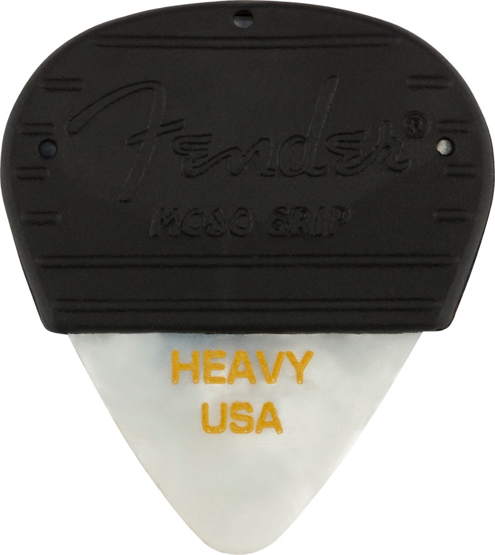 Fender MOJO GRIP Guitar Picks, Celluloid, HEAVY, 3-Pack, WHITE MOTO