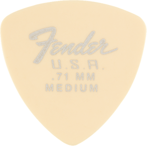 Genuine Fender Dura-Tone Delrin Guitar Picks, 346 Shape, 12-Pack, Olympic White