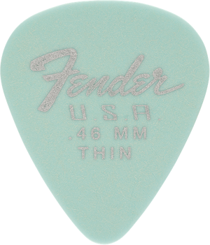 Genuine Fender 351 Dura-Tone Delrin Guitar Picks, DAPHNE BLUE, .46, 12 PACK