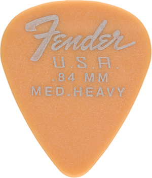 Genuine Fender 351 Dura-Tone Delrin Guitar Picks, Butterscotch Blonde, .84, 12 PACK