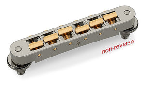 Schaller Germany GTM Tune-O-Matic Bridge with M5 Studs/Inserts, RUTHENIUM