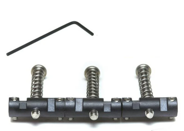 Graph Tech 3-Saddle Compensated Barrel Set for Tele/Telecaster Guitar, Black