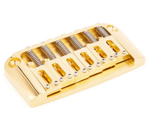 Hipshot Ibanez Gibraltar Replacement Hi-Mass Bridge 6-String, GOLD 4IBG06G
